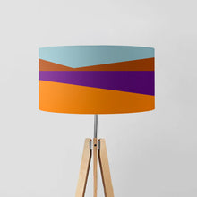 Load image into Gallery viewer, Autumn Soon drum lampshade, 45cm diameter, handmade geometric minimalism lighting decor in warm autumn tones