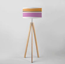 Load image into Gallery viewer, Neutral beige drum lampshade, 45cm (18 inches) diameter, classic textile light cover