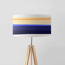 Load image into Gallery viewer, Vibrant blue drum lampshade, 45cm (18 inches) diameter, stylish fabric light shade