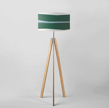 Load image into Gallery viewer, Lush green drum lampshade, 45cm (18 inches) diameter, distinctive textile light cover