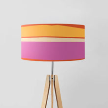 Load image into Gallery viewer, Delicate lilac drum lampshade, 45cm (18 inches) diameter, soft fabric light shade