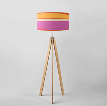 Load image into Gallery viewer, Charming lilac drum lampshade, 45cm (18 inches) diameter, elegant textile light cover
