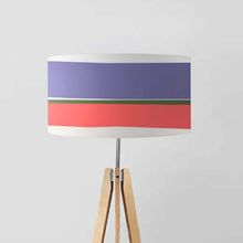 Load image into Gallery viewer, Colour Break Lilac-Red drum lampshade, 45cm (18 inch) diameter, handmade modern lighting decor