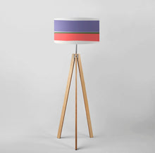 Load image into Gallery viewer, Hand-painted Lilac-Red Colour Break drum lampshade, 18 inch, contemporary artistic light shade