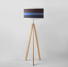Load image into Gallery viewer, Rich navy drum lampshade, 45cm (18 inches) diameter, stylish textile light cover