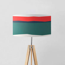 Load image into Gallery viewer, Red drum lampshade, 45cm (18 inches) diameter, vibrant fabric light shade