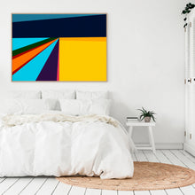 Load image into Gallery viewer, Modern Field Channel art print, limited edition abstract landscape design in earthy and natural colors