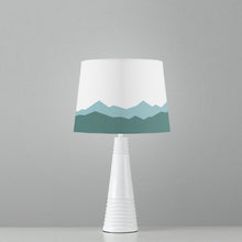 Load image into Gallery viewer, View in the Alps empire lampshade 25cm 30cm, handmade mountain landscape design