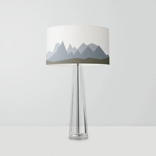 Load image into Gallery viewer, Andes Mountains drum lampshade, handmade 25cm landscape lighting