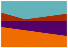 Load image into Gallery viewer, Geometric Autumn Soon art print, limited edition of 100, modern abstract wall art in warm autumn tones