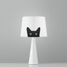 Load image into Gallery viewer, Hand-painted Black Cat Empire lampshade, 10 and 12 inch, whimsical modern light shade