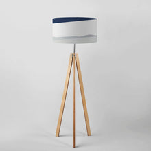 Load image into Gallery viewer, Modern Sand Dunes at Night fabric drum lampshade 45cm