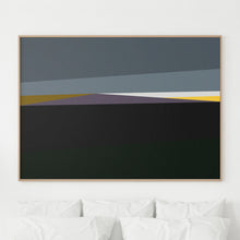 Load image into Gallery viewer, Early Winter artwork print, geometric winter scene, limited edition 100
