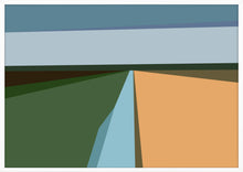 Load image into Gallery viewer, Abstract Fen art print, limited edition of 100, modern geometric wall art inspired by natural landscapes