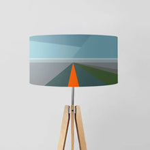 Load image into Gallery viewer, First Flowers drum lampshade, 40cm and 45cm diameter, handmade floral-inspired lighting decor