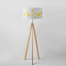 Load image into Gallery viewer, Large 18-inch Yellow Flowers with Spikes fabric drum lampshade