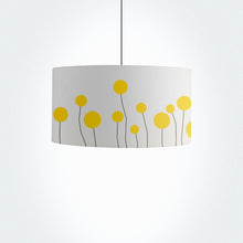 Load image into Gallery viewer, Contemporary Yellow Flowers with Spikes drum lampshade, 18-inch