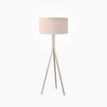 Load image into Gallery viewer, Hand-painted Lopina Two Summertime drum lampshade, 14 inch, contemporary abstract light shade