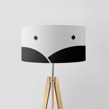 Load image into Gallery viewer, Contemporary Two Hills and Two Stars drum lampshade, 18 inch statement light