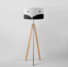 Load image into Gallery viewer, Two Hills and Two Stars drum lampshade 45cm, handmade landscape design