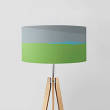 Load image into Gallery viewer, Oasis drum lampshade 45cm, handmade landscape-inspired lighting