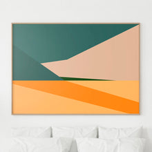 Load image into Gallery viewer, Olive Fields art print, limited edition of 100, modern abstract landscape wall art with olive grove inspiration