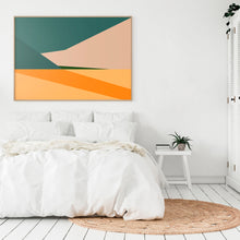 Load image into Gallery viewer, Olive Fields abstract art print, collectible limited edition modern landscape wall decor