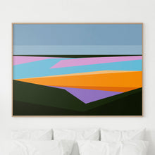 Load image into Gallery viewer, River art print abstract geometric style, collectible limited edition modern artwork for home or office