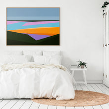 Load image into Gallery viewer, Limited edition River abstract geometric print, contemporary wall decor with minimalist flowing design
