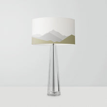 Load image into Gallery viewer, Sierra Nevada Mountains drum lampshade, handmade 25cm lighting