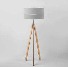 Load image into Gallery viewer, Silver Mine drum lampshade, large 45cm modern design