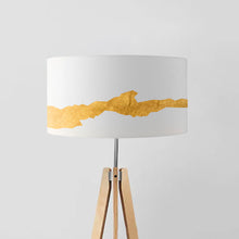 Load image into Gallery viewer, Split Wide drum lampshade, 40cm and 45cm diameter, handmade modern geometric lighting decor