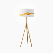 Load image into Gallery viewer, Contemporary Split design drum lampshade, 35cm fabric shade