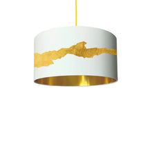 Load image into Gallery viewer, Split Wide decorative drum lampshade, 40cm and 45cm diameter, handmade modern home lighting
