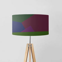Load image into Gallery viewer, Squares A geometric drum lampshade, modern abstract design, 40cm and 45cm
