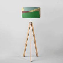 Load image into Gallery viewer, Contemporary abstract drum lampshade, Squares B pattern, handmade 45cm
