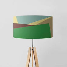 Load image into Gallery viewer, Artistic abstract lampshade, Squares B geometric print, large 45cm size