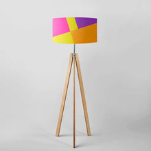 Load image into Gallery viewer, Contemporary abstract drum lampshade, Squares C pattern, handmade 45cm
