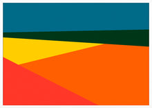 Load image into Gallery viewer, Tulip Fields abstract geometric art print, collectible limited edition contemporary wall art