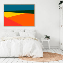 Load image into Gallery viewer, Limited edition Tulip Fields art print, geometric minimalism style artwork for home or office interiors