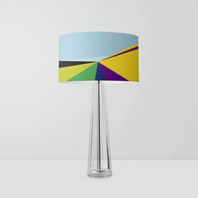 Load image into Gallery viewer, Limited edition Two Fields drum lampshade, 25cm/30cm, modern artistic landscape design for home lighting