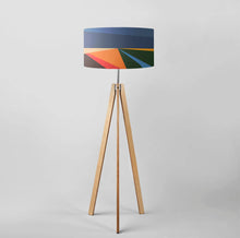 Load image into Gallery viewer, Modern countryside inspired Walking Across the Field drum lampshade