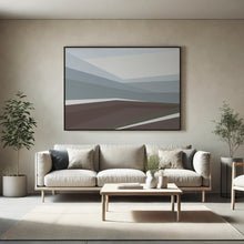Load image into Gallery viewer, Geometric minimalist Winter art print, limited edition of 100, contemporary abstract wall decor