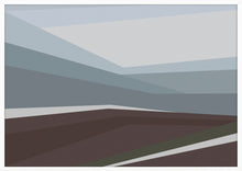 Load image into Gallery viewer, Winter art print geometric minimalism, limited edition abstract wall art in modern style