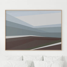 Load image into Gallery viewer, Winter geometric minimalism art print, collectible limited edition abstract wall art for home or office