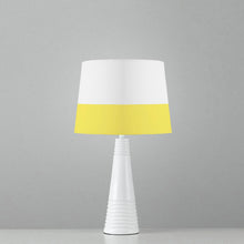 Load image into Gallery viewer, Yellow Line Empire lampshade, 25cm and 30cm diameter, handmade modern lighting decor