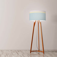 Load image into Gallery viewer, Colour Lines Drum Lampshade, 40cm (16") diameter, featuring a vibrant abstract design with coloUrful linear patterns, perfect for home decor