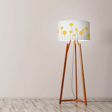 Load image into Gallery viewer, Yellow Flowers with Spikes drum lampshade 40cm, handmade floral lighting