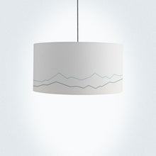 Load image into Gallery viewer, Contemporary Alps Mountains motif drum lampshade, 45cm diameter