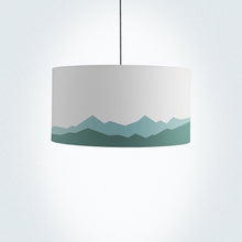 Load image into Gallery viewer, Limited Edition Yellow Line Lampshade, 40cm (16") wide, showcasing a dynamic linear pattern in bright yellow hues, ideal for modern interiors